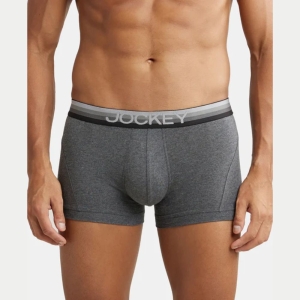 Jockey US20 Super Combed Cotton Elastane Stretch Solid Trunk (Charcoal Melange)