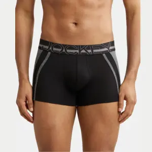 Jockey US21 Super Combed Cotton Elastane Stretch Solid Trunk (Black)
