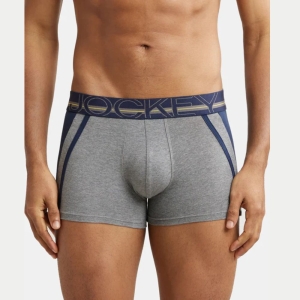 Jockey US21 Super Combed Cotton Elastane Stretch Solid Trunk (Mid Grey Melange)