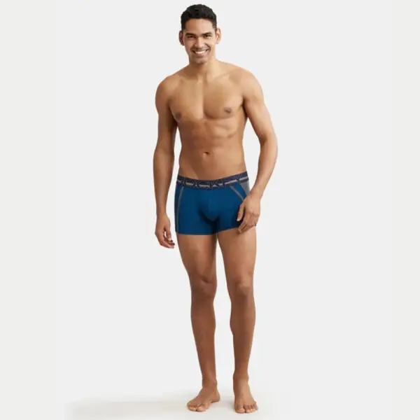 Jockey US21 Super Combed Cotton Elastane Stretch Solid Trunk (Poisedon) - Image 3