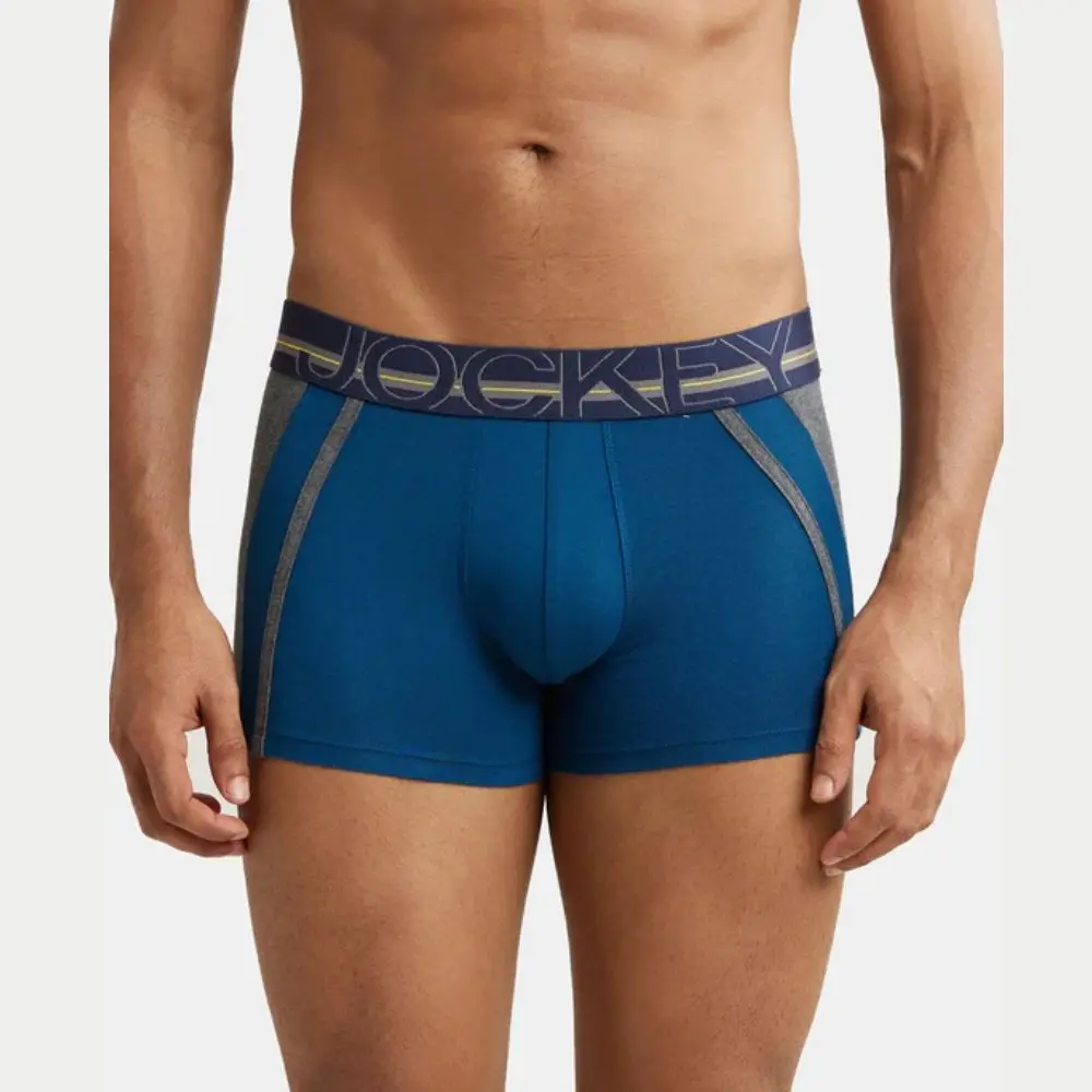 Jockey US21 Super Combed Cotton Elastane Stretch Solid Trunk (Poisedon)