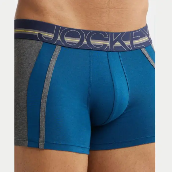 Jockey US21 Super Combed Cotton Elastane Stretch Solid Trunk (Poisedon) - Image 2
