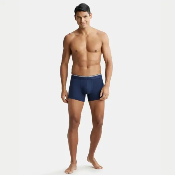 Jockey US60 Super Combed Cotton Elastane Stretch Solid Trunk (Navy) - Image 4
