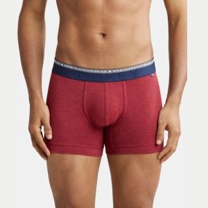 Jockey US60 Super Combed Cotton Elastane Stretch Solid Trunk (Red Melange)