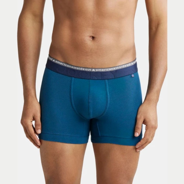 Jockey US60 Super Combed Cotton Elastane Stretch Solid Trunk (Seaport Teal)