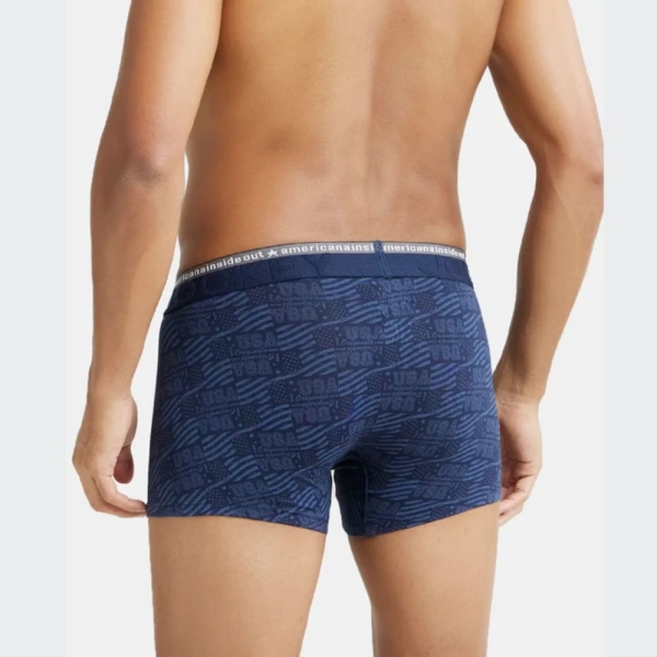 Jockey US63 Supper Combed Cotton Elastane Stretch Printed Trunk (Navy) - Image 4