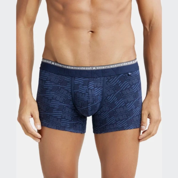 Jockey US63 Supper Combed Cotton Elastane Stretch Printed Trunk (Navy)