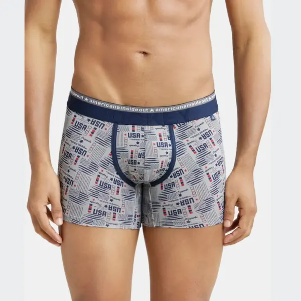 Jockey US63 Supper Combed Cotton Elastane Stretch Printed Trunk (Nickle)