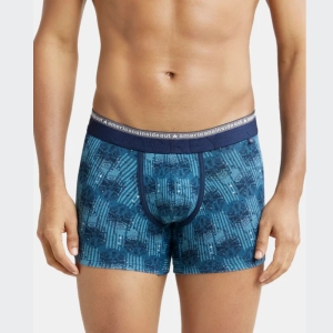 Jockey US63 Supper Combed Cotton Elastane Stretch Printed Trunk (Seaport Teal)