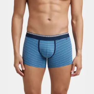 Jockey US68 Super Combed Cotton Elastane Stretch Stripe Trunk (Blue Heaven)