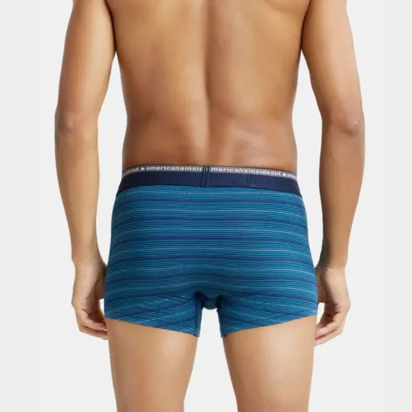 Jockey US68 Super Combed Cotton Elastane Stretch Stripe Trunk (Celestial) - Image 5