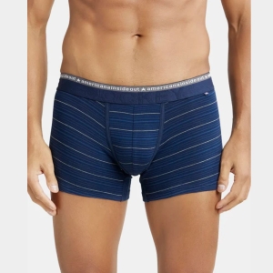 Jockey US68 Super Combed Cotton Elastane Stretch Stripe Trunk (Navy)