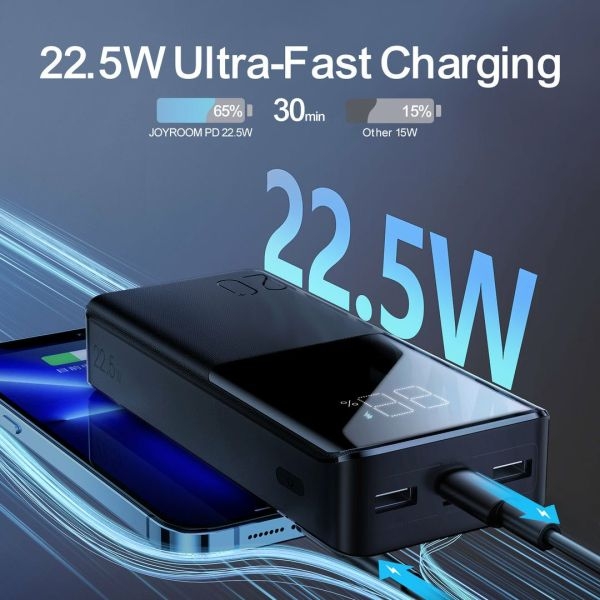 Joyroom JR-QP192 20,000mah 22.5W fast charging powerbank with LCD display - Image 5