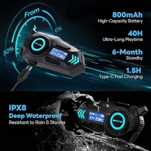 K09 Motorcycle Helmet Earphone 500M Intercom Headphones FM Radio Music Sharing Sports Wireless Helmet Headsets for Motorcycle