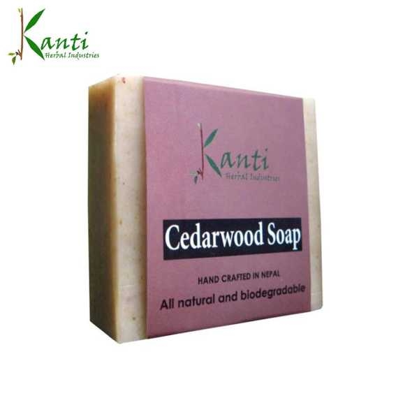 Kanti Herbal Cedarwood Soap – 80g - Image 2