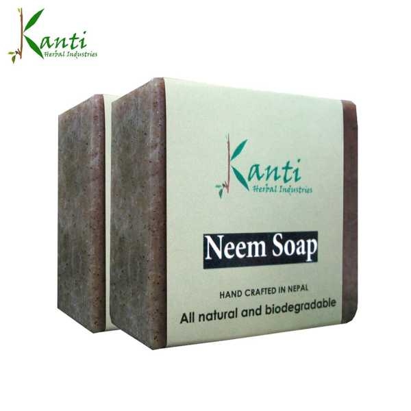 Kanti Herbal Pack of 2 Neem Soap Bar – 80g - Image 2
