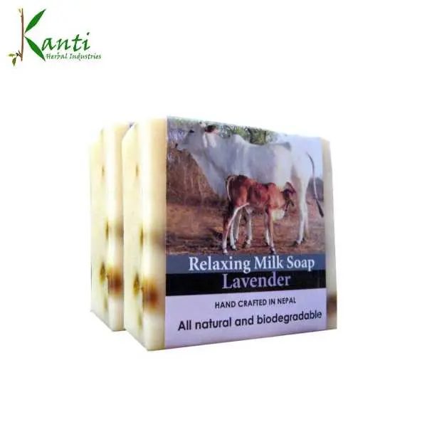 Kanti Herbal Pack of 2 Relaxing Milk Soap - 80G - Image 2