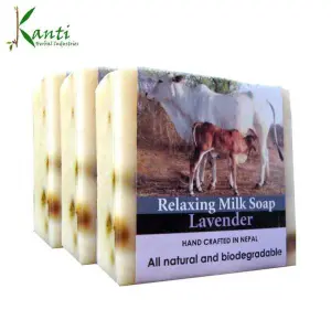 Kanti Herbal Pack of 3 Relaxing Milk Soap - 80G