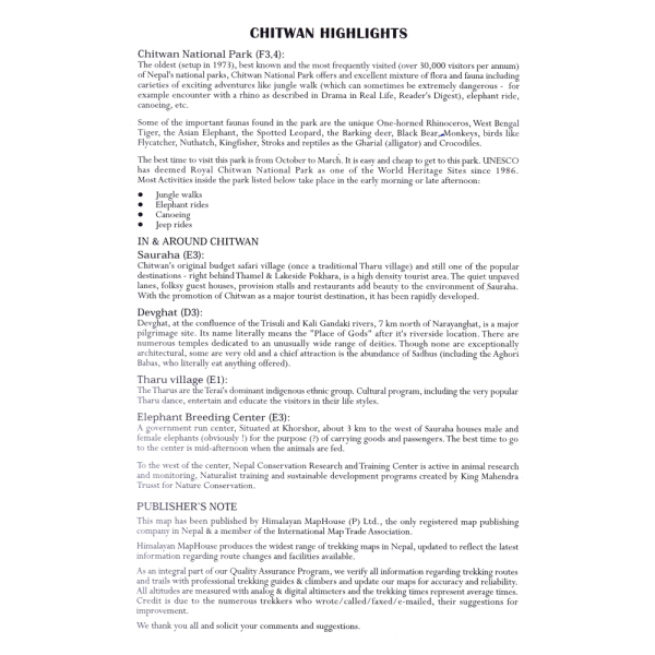 Kathmandu to Pokhara & Chitwan Info 3