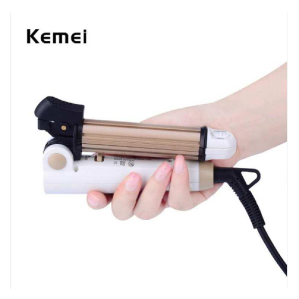 KEMEI KM-8851 3 in 1 Hair Styler, Straightener, Curler & Crimper - Image 3
