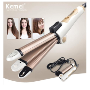KEMEI KM-8851 3 in 1 Hair Styler, Straightener, Curler & Crimper