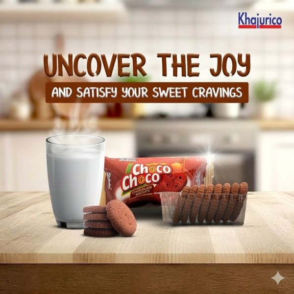 Khajurico Choco Choco Biscuit 25g | Crispy Chocolate Snack | Crunchy Sweet Treat for Kids & Tea Time (Pack of 12) - Image 2
