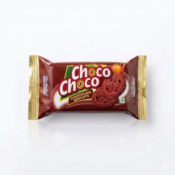Khajurico Choco Choco Biscuit 25g | Crispy Chocolate Snack | Crunchy Sweet Treat for Kids & Tea Time (Pack of 12) - Image 3