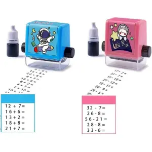 Kids Roller Digital Teaching Math Plus Minus Stamp for Kids Digital Ink Stamp (Free Ink Include)
