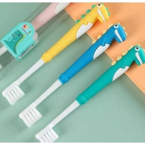 Kids Toothbrush for 3-6Cute Dinosaur Cartoon Child For Deep Toothbrush