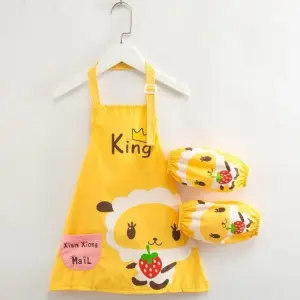 Kids Waterproof Apron For 2-4Years old 100% Waterproof Kids Bib For Cooking