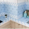 Kitchen Marble Sticker Oil Proof Waterproof Paper Backsplash Sticker Roll Stove Cabinet Liner Décor Self Adhesive Wallpapers (3cm)