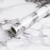 Kitchen Marble Sticker Oil Proof Waterproof Paper Backsplash Sticker Roll Stove Cabinet Liner Décor Self Adhesive Wallpapers (5cm)