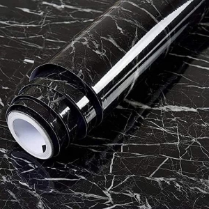 Kitchen Marble Sticker Oil Proof Waterproof Paper Backsplash Sticker Roll Stove Cabinet Liner Décor Self Adhesive Wallpapers (5cm)
