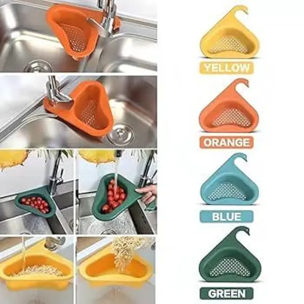 Kitchen Swan Triangular Plastic Hanging Sink Strainer - Image 4