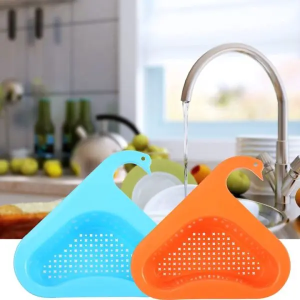 Kitchen Swan Triangular Plastic Hanging Sink Strainer - Image 2