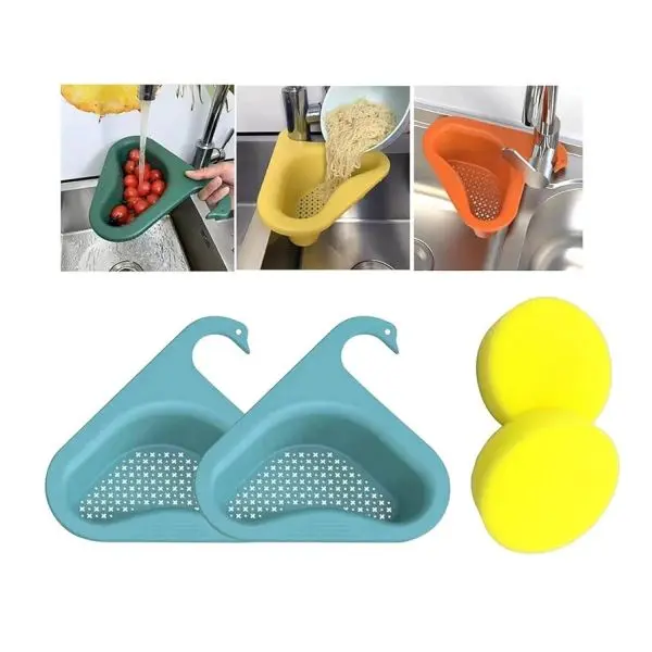 Kitchen Swan Triangular Plastic Hanging Sink Strainer - Image 3