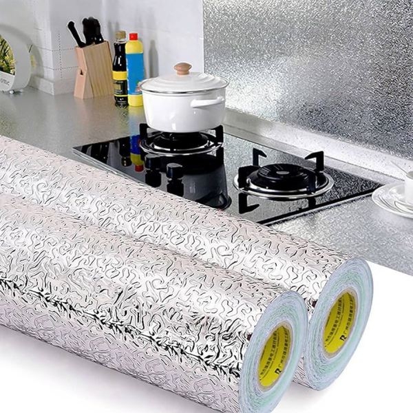 Kitchen Waterproof Sticker Aluminum Foil Kitchen Kitchen Stove Cabinet Sticker Self Adhesive Wallpaper DIY Wall Stickers - Image 5