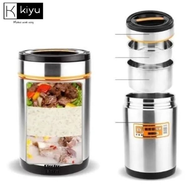 KIYU Stainless Steel Hot Pot Lunch Box 1.9Ltr 13* - Image 2