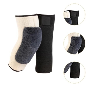 Knee Warmer 360° Wrap With Belt Knee Cover With Thick Fur - Unisex