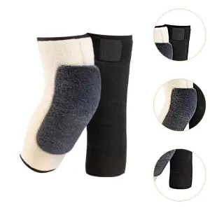 Knee Warmer 360° Wrap With Belt Knee Cover With Thick Fur - Unisex
