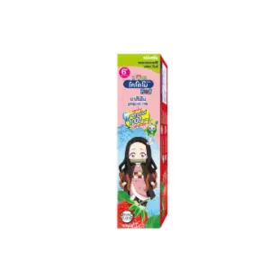 KODOMO Children's Toothpaste Kodomo Super Guard Fluoride 1000 ppm Cream (Strawberry Fresh Mint Flavor) 65 g. Pack Of 2