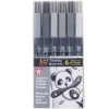 KOI Coloring Brush Pens – 6 Gray Tone Set | Professional Shading & Sketch Brush Markers