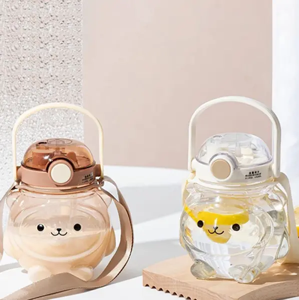 KOJA 1000ML Big Belly Cup Cute Bear Water Bottle Kids Sports Kettle - Image 2