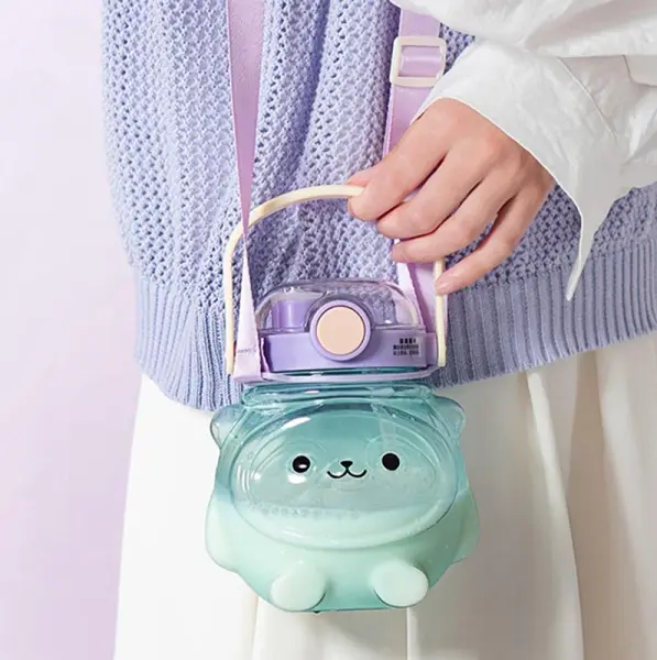 KOJA 1000ML Big Belly Cup Cute Bear Water Bottle Kids Sports Kettle - Image 3