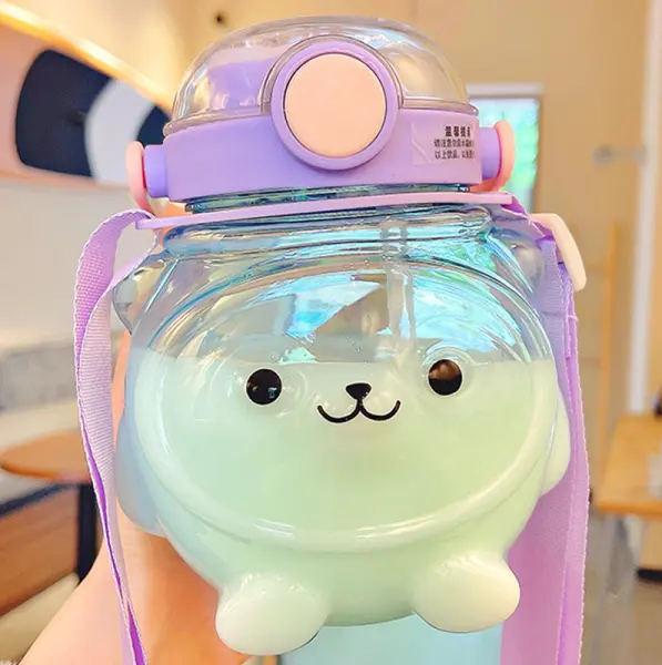 KOJA 1000ML Big Belly Cup Cute Bear Water Bottle Kids Sports Kettle - Image 5
