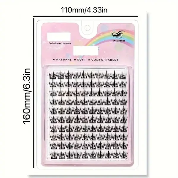 KOJA 120pcs Cluster Lashes, Cat Eye Type Segmented Grafting Falser Eyelashes Natural Slim, Lightweight And No Burden - Image 5