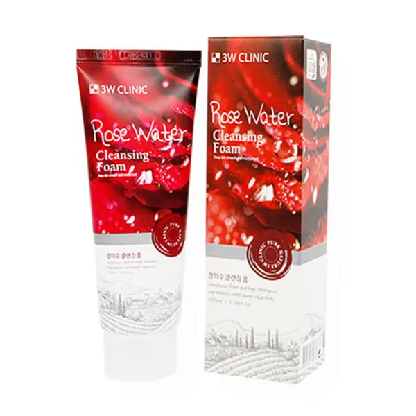 KOJA 3W Clinic Cleansing Foam - Rose , 100ml