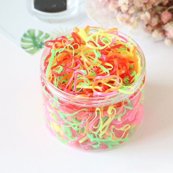 KOJA 500 PCS Rubber Band Thin Elastic Rubber Band Hair Ties Ponytail Holder Medium For Women Light Multicolor - Image 3