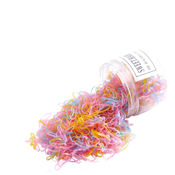 KOJA 500 PCS Rubber Band Thin Elastic Rubber Band Hair Ties Ponytail Holder Medium For Women Light Multicolor - Image 5