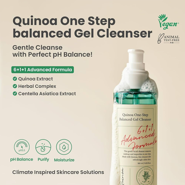 KOJA AXIS-Y Quinoa One Step Balanced Gel Cleanser 6.08 fl. oz - Image 2